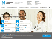 Tablet Screenshot of frederiksberghospital.dk